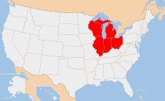 east-north-central Mapa